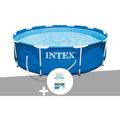 Kit piscine tubulaire Intex Metal Frame ronde 3,05 x 0,76 m + Kit de traitement au chlore