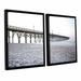 ArtWall 'Surf City NC Pier 2' Photographic Print Multi-Piece Image on Canvas Metal in Gray | 32 H x 48 W x 2 D in | Wayfair 0wil041b3248f