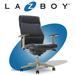 Baylor La-Z-Boy Bonded Leather Adjustable Ergonomic Executive Office Chair w/ Lumbar Support Upholstered in Gray/Brown | Wayfair CHR10085B