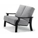 Telescope Casual St. Catherine Deep Loveseat w/ Cushions Plastic in Black | 36.25 H x 52 W x 35.25 D in | Outdoor Furniture | Wayfair KK4881A01