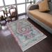 Gray 48 x 0.43 in Indoor/Outdoor Area Rug - Bungalow Rose Beier Oriental Area Rug Polyester | 48 W x 0.43 D in | Wayfair