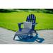 Three Posts™ Hartington Plastic/Resin Folding Adirondack Chair w/ Ottoman Plastic/Resin in Blue | 35 H x 29 W x 36 D in | Wayfair