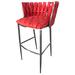 Orren Ellis Bloodworth 26" Bar Stool Upholste/Metal in Red | 36 H x 23 W x 23 D in | Wayfair D80A48ABE1214E47B6A8F8171397E455