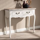 Charlton Home® Weimar Console Table Wood in White | 30.3 H x 35.4 W x 13 D in | Wayfair FCAD3DBE69594371AF0A28C75E1D6B0B