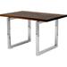 ARTLESS GAX Writing Desk Wood/Metal in Brown/Gray | 30 H x 60 W x 30 D in | Wayfair A-GAX-30-60-SS