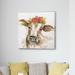 Miss Daisy Painting on Wrapped Canvas Canvas, Solid Wood in Brown/Red/White Laurel Foundry Modern Farmhouse® | 16 H x 16 W x 1.5 D in | Wayfair