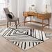 Black 108 x 0.6667 in Area Rug - Loon Peak® Jackey Geometric Handmade Tufted/Beige Area Rug Polypropylene | 108 W x 0.6667 D in | Wayfair