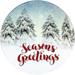 The Holiday Aisle® Winter Greetings Round Decorative Accent Metal | 24 H x 24 W x 1 D in | Wayfair 791B8E55883A4F5BA55642A1C6C6772C