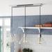 Sand & Stable™ Manoel 3 - Light Kitchen Island Linear Pendant w/ Glass Accents Glass in Gray | 7.5 H x 34.5 W x 8.5 D in | Wayfair