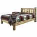 Loon Peak® Glacier Country Collection Pine Platform Bed Wood in Brown/Green | 47 H x 80 W in | Wayfair 9F06CE72886E44D7A71FE77912C2B6DB