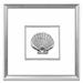 Rosecliff Heights Scallop Suspended Between Glass Wall Décor Glass in Gray | 18 H x 18 W in | Wayfair 56F8D5AB6675431EB00FD6BA37ADD0A4