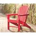 Highland Dunes Kinsela Folding Adirondack Chair Plastic/Resin in Red | 37.75 H x 31.13 W x 33.25 D in | Wayfair 6499616983CF45B48C56478248E72363