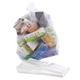 Abbey Pack of 1000 Clear Plastic Recycling Bin Bags 90L – Transparent Recycling Bags for Kitchen, Bathroom, Bedroom, Office –Polythene Bin Liners bags –Clear Refuse Sacks 18 x 29 x 39 Inch – 64 Gauge
