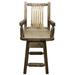 Loon Peak® Homestead Collection 24" Captain's Bar Stool Leather in Black/Brown | 49 H x 24 W x 21 D in | Wayfair 4FDA2B27F068445D9813CE070D30CA6D