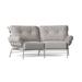 Woodard Terrace 82.5" Wide Loveseat w/ Cushions Metal in Gray | 38 H x 82.5 W x 42 D in | Outdoor Furniture | Wayfair 790063-72-53N