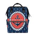 WowPrint Diaper Tote Bag Ocean Navy Anchor Nappy Bag Large Capacity Organiser Multifunction Travel Backpack for Baby Care