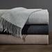 Hokku Designs Avianni 100% Cotton Throw in Gray/Brown | 70 W in | Wayfair DBA281C796E54D96883B35C9CFBBBD10