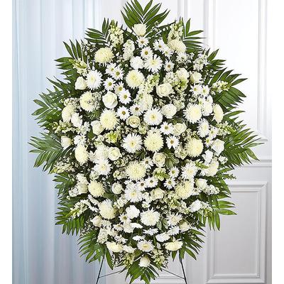 1-800-Flowers Flower Delivery White Funeral Standing Spray Xl | Happiness Delivered To Their Door