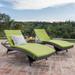 Wrought Studio™ Brezza 79.25" Long Reclining Chaise Lounge Set w/ Cushions & Table Wicker/Rattan in Gray | 15 H x 27.5 W x 79.25 D in | Outdoor Furniture | Wayfair