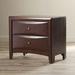 Orren Ellis Phoenix 2-drawer Nightstand Wood in Brown/Red | 24.5 H x 28 W x 16.75 D in | Wayfair B2722C0DCB5C4E5BA188A36E93144581