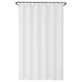 Charlton Home® Savino Striped Waterproof Fabric Single Shower Curtain Liner Polyester in Gray/White | 70 H x 72 W in | Wayfair