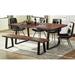 17 Stories Colby 6 Piece Dining Set Wood/Upholstered/Metal in Brown/White | 30 H x 39.5 W x 80 D in | Wayfair E81913FCEEC74E1BA3F6643A4E05D615