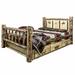 Loon Peak® Glacier Country Collection Lodge Pole Pine Storage Bed Wood in White | 47 H x 60 W in | Wayfair 328DC551B1A5467784F1B7DA6D0D1418