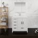 Londonshire Ebern Designs 30" Free-Standing Single Sink Bathroom Vanity Set w/ Medicine Cabinet Wood/Plastic in White | Wayfair