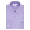 Van Heusen Men's Big and Tall Poplin Regular Fit Solid Point Collar Dress Shirt, Lavender, 18" Neck 34"-35" Sleeve
