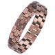 JEROOT Titanium Magnetic Bracelet Men,Wristband Titanium Magnetic Bracelets Strong Magnets with Free Link+Removal Tool(3500 Gauss) (Copper)