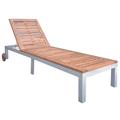 vidaXL Sun Lounger Solid Acacia Wood