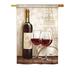 Breeze Decor Wine in Paris Happy Hour & Drinks 2-Sided Polyester 40 x 28 in. House Flag in Brown/Gray | 40 H x 28 W in | Wayfair