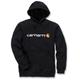 Carhartt Signature Logo Midweight Hoodie, schwarz, Größe M