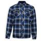 Bores Lumberjack Shirt, weiss-blau, Größe S