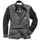 Black-Cafe London Retro Veste en cuir de moto, gris, taille 48