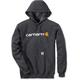 Carhartt Signature Logo Midweight Capuche, gris-blanc, taille XS