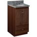 Millwood Pines Lysette 18" Bathroom Vanity Base Only Wood/Solid Wood in Brown | 34.5 H x 18 W x 18.75 D in | Wayfair