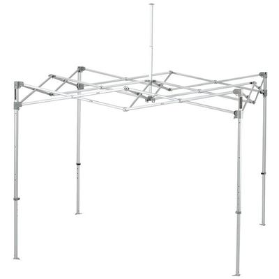 E-Z Up ENDA10KSG Endeavor Instant Shelter 10' x 10' Steel Gray Canopy with Clear Aluminum Frame