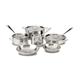 All-Clad D3 Stainless Cookware Set, Pots and Pans, Tri-Ply Stainless Steel, Professional Grade, 10-Piece, 8400000962