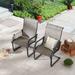 Canora Grey Rusi Spring Patio Dining Armchair Sling, Steel in Gray | 42.5 H x 25.2 W x 29 D in | Wayfair 61458DDAAAC640DDA6887E98680C0DF9