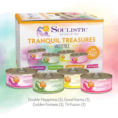 Soulistic Original Recipes Tranquil Treasures Variety Pack Wet Cat Food, 5.5 oz., Count of 12