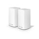 Linksys Velop WHW0102 Dual-Band Mesh WiFi 5-System (AC1200) WLAN-Router, Repeater, Extender, bis zu 260 m² WLAN-Abdeckung mit 4 Gigabit-Ethernet-Ports und Kinderschutzfunktionen – 2er-Pack, Weiß