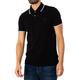 Armani Exchange Herren Double Stripe Poloshirt, Schwarz, L