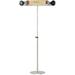 Hanover 35.4" Electric Carbon Infrared Heat Lamp w/ Remote Control & Adjustable Pole Stand, in Gray | 80 H x 35.4 W x 3.5 D in | Wayfair