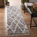 Gray/White 24 x 1.18 in Indoor Area Rug - Union Rustic Triplett Fringe Shag Gray/Cream Area Rug Polypropylene | 24 W x 1.18 D in | Wayfair