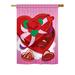 Breeze Decor 2 Piece Felíz Día del Amor Spring Valentines Impressions Decorative Vertical 2-Sided Polyester Flag Set in Pink/Red | Wayfair