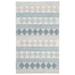 White 36 x 0.31 in Indoor Area Rug - Union Rustic Jacques Geometric Handmade Flatweave Blue/Beige Area Rug Viscose/Wool | 36 W x 0.31 D in | Wayfair