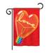 Breeze Decor Love Light Bulb Spring Valentines Impressions Decorative Vertical 13" x 18.5" Double Sided Garden Flag Set in Red | Wayfair