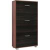 Deuba - casaria® Schuhschrank für 18 Paar Schuhe Schmal 115x60x25cm 3 Klappen Hoch Holz Geschlossen