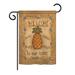 Breeze Decor Welcome Sweet Pineapple Inspirational Home Impressions Decorative Vertical 13" x 18.5" Double Sided Garden Flag Set, in Brown | Wayfair